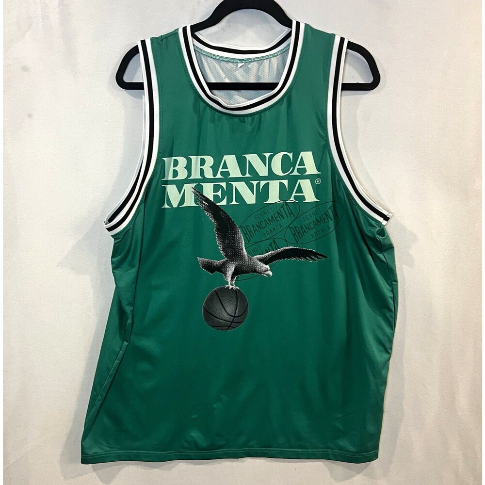 Fernet-Branca Men's Jersey Menta Brando #65 Green Mesh Polyester Size Large